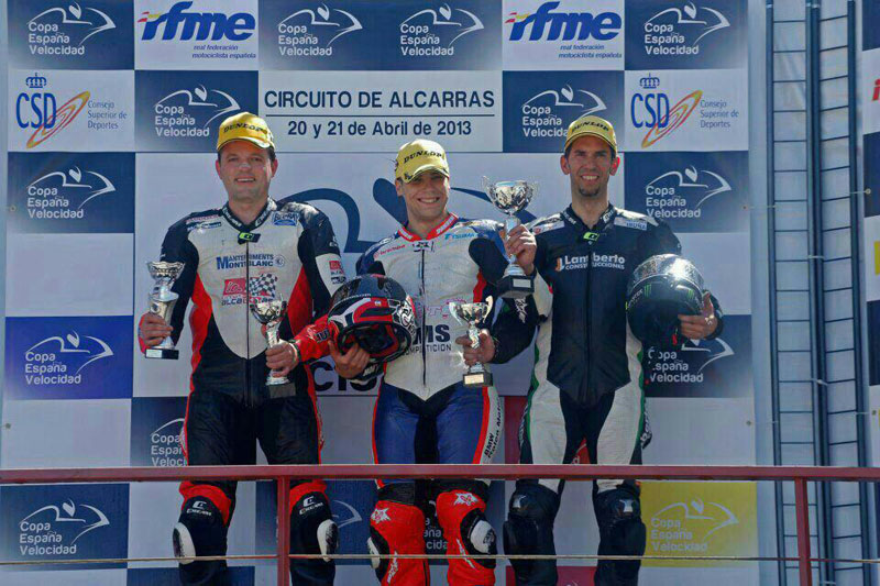 Carlos Lamberto se sube al p&oacute;dium en la primera prueba de la Copa de Espa&ntilde;a de Velocidad